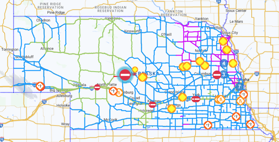 Here's a look at what the Nebraska 511 map looks like right now. Green ...