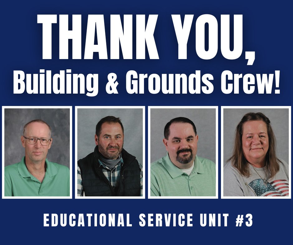 A heartfelt shoutout to the amazing Building & Grounds team at ESU #3 for their dedicated efforts in keeping our sites safe during the snowy weather. Your hard work doesn't go unnoticed, and we're truly grateful! 🙌❄️