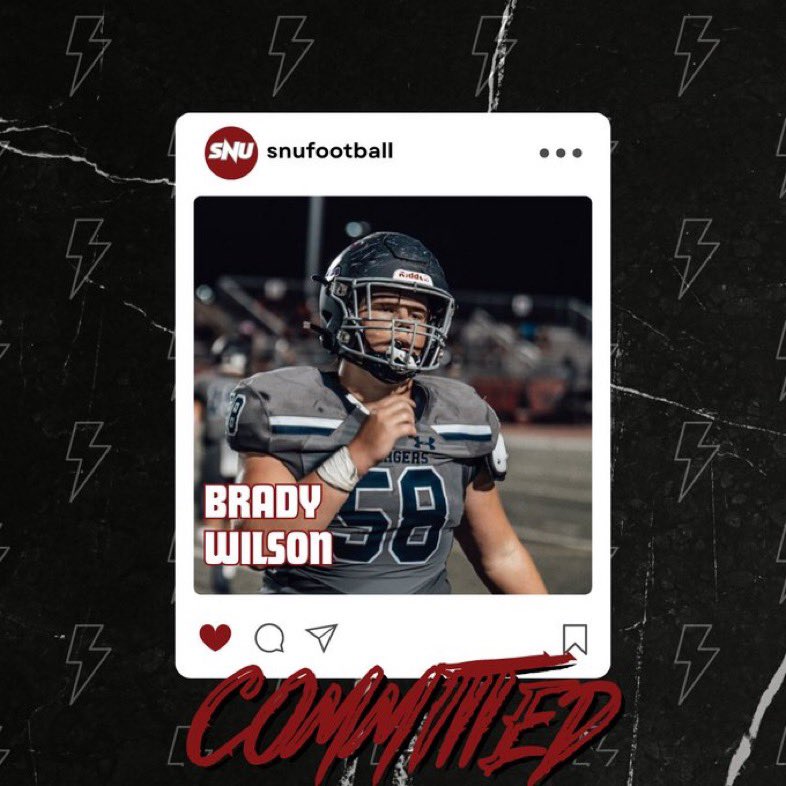 #AGTG I want to thank <a href="/SNUFootball/">SNU Football</a> for this opportunity. I want to thank my teammates, coaches, family, friends, and most of all God for helping me through my journey. LETS GO SNU! <a href="/ChampionHSFB/">We Are Champion Football</a> <a href="/CoachBrown210/">Kevin Brown</a> <a href="/WACAthletics08/">Charger Athletics</a> <a href="/blane_ellis/">Blane Ellis</a> <a href="/LeechStan/">Boerne ISD Athletics</a>