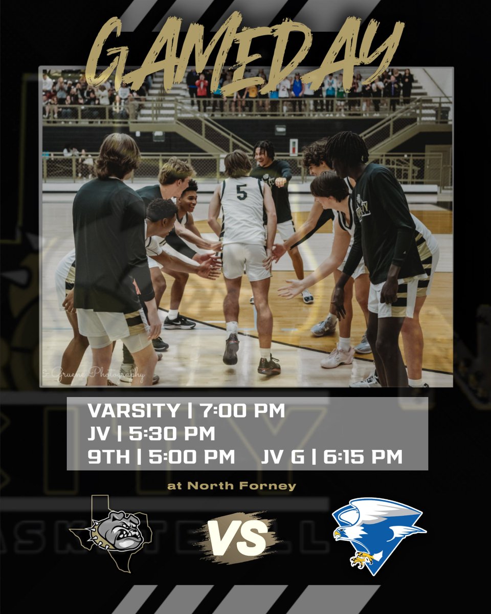 🚨It’s 𝐆𝐀𝐌𝐄 𝐃𝐀𝐘🚨 
🆚North Forney
⌚7:00 PM 
📍North Forney HS

 Let's pack the gym ‼️
#oneRC