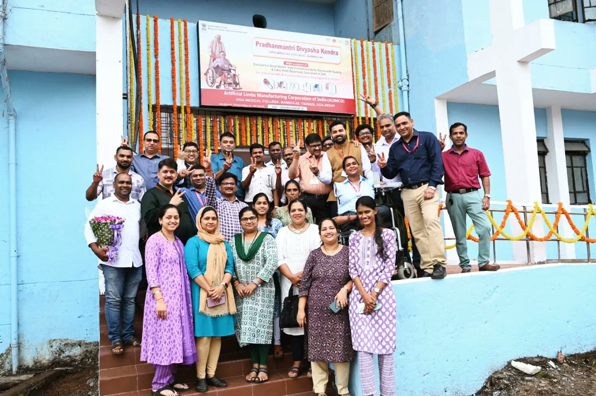 Hon'ble CM Shri Pramod Sawant inagurated Pradhanmantri Divyasha Kendra (PMDK) at GMC, Goa. The center will enhance the outreach to provide the benefit of ADIP &amp; RVY schemes of Govt. of India by ALIMCO for providing Aids &amp; Assistive devices to Divyangjan &amp; Sr.Citizens