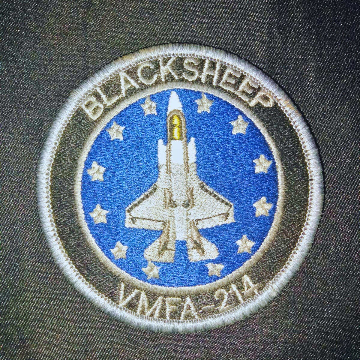Embroidered Black Sheep Patch. Give us a call for all your apparel needs ☎️ +1 323 902 5939 📧 email us at info@popularpunch.com #popularpunch #embroidery #embroiderypatch #customembroidery #customembroiderypatch #blacksheep #blacksheeppatch #vmfa214