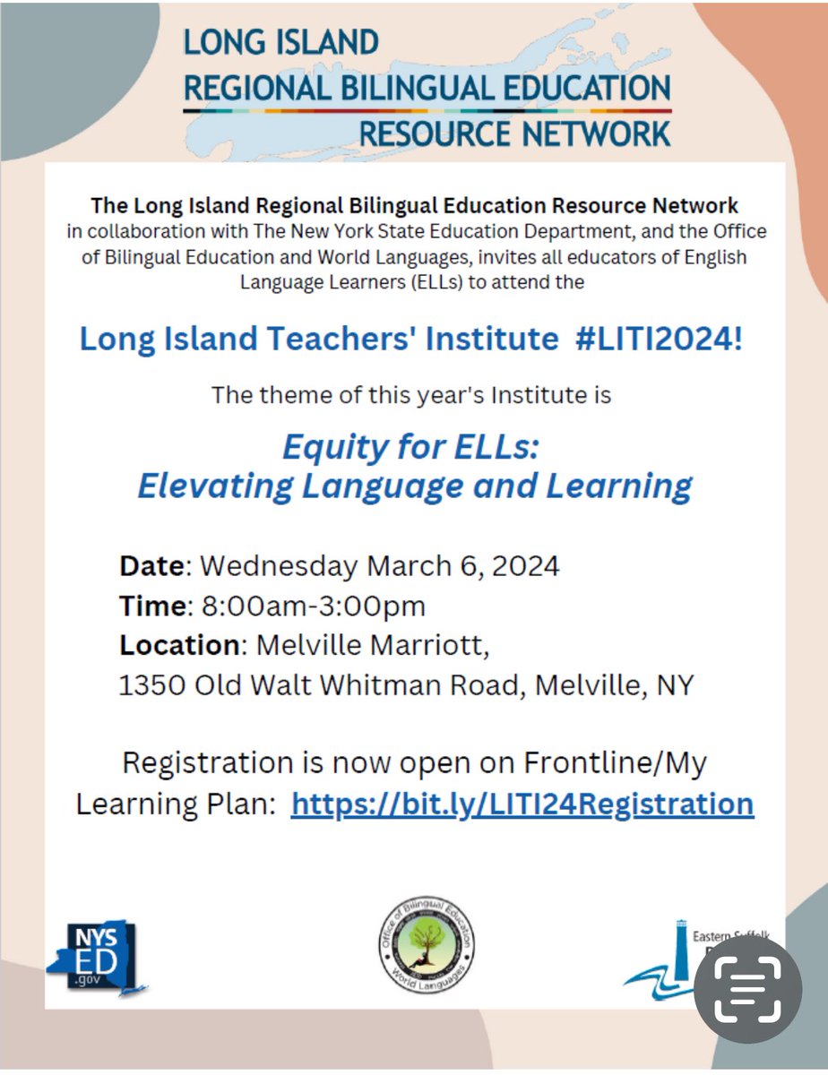 The Long Island Teacher Institute @LIRBERN is back in person & we can't wait to see you! Seats are filling quickly...please register today! #LITI2024