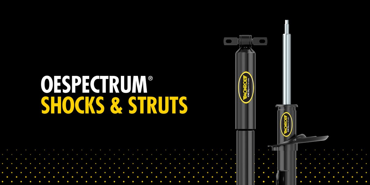 #Monroe OESpectrum #shocks and #struts reduce noise, vibration and road harshness while improving drivability and overall performance. Learn more: bit.ly/3zCRQmQ