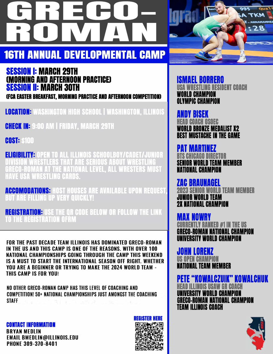 State Champs, National Champs, World Champs, Olympic Champs! Whether your goal is to win the worlds or make it to Fargo this is your camp. docs.google.com/forms/d/e/1FAI…