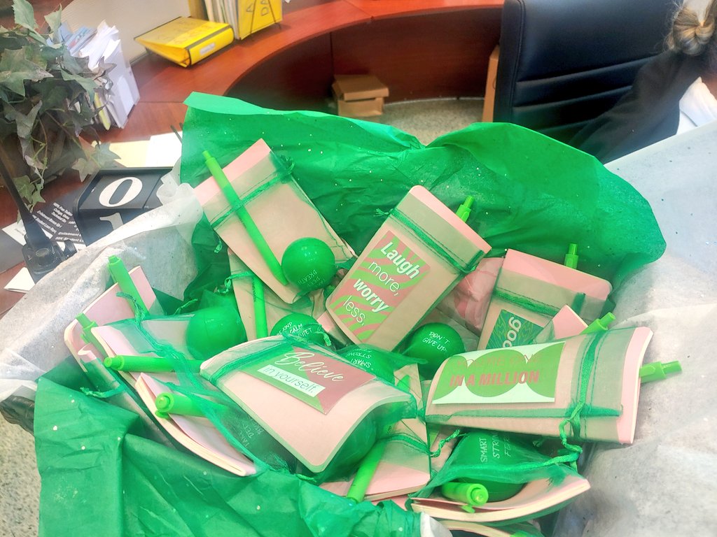 In conclusion of our AKA Week 💚 and to target one of our initiatives we passed out self care bags to remind students to stay Strong, Smart, and Fearless. #Youmatter #Reach 
<a href="/MckenzieMaysHS/">Tonya Mckenzie</a> <a href="/BEMaysPRIDE/">Dr. Ramon Garner</a>