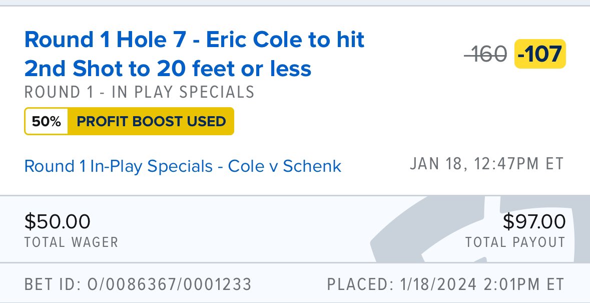 iGotTenOnIt's tweet photo. Hey @FDSportsbook - you have provided 0 assistance for a wager that should have closed 19 hours ago.  Other books have settled PGA bets despite shotlink data issues #fanduel https://t.co/qJMr1a5vAS