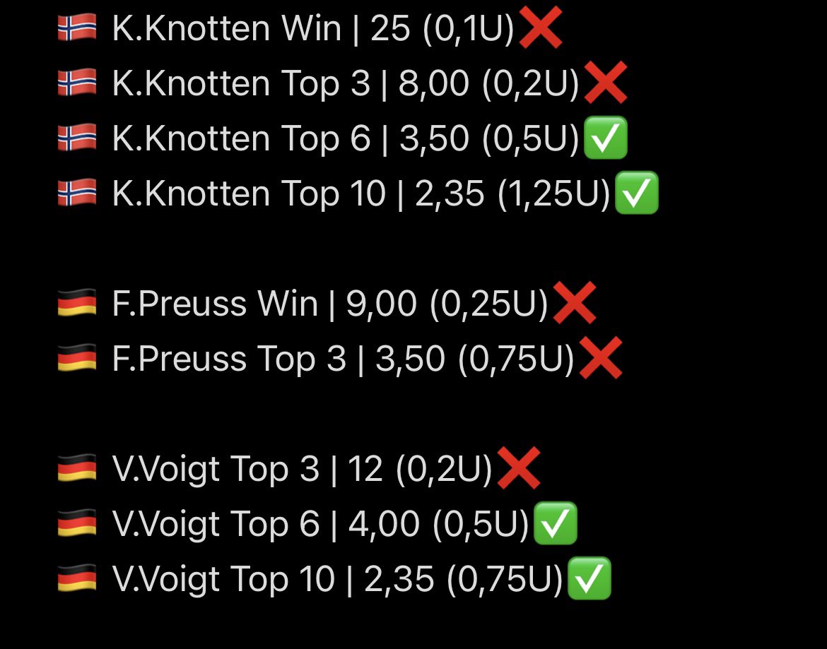 MoLeFlo7's tweet photo. + 3,94U ✅
Le biathlon sauve un peu la journée ! 
Très belle lecture de course, je suis content 
À rien de rentrer une cote à 12 avec Voigt !! https://t.co/ymue0N5SiS