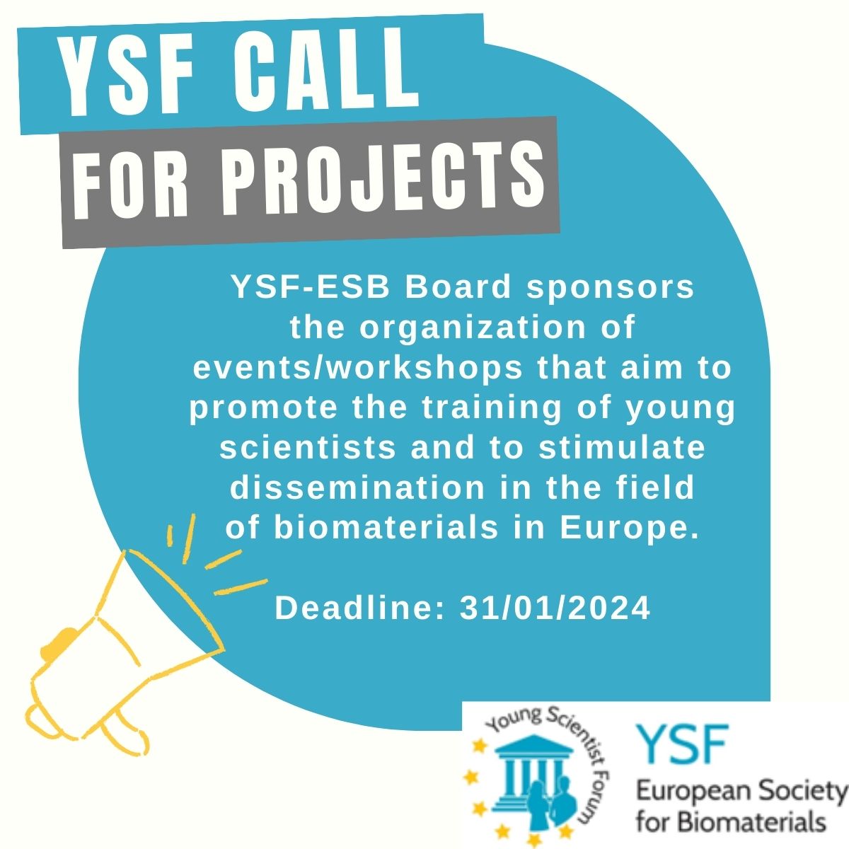 Attention to all the YSF community!!! Deadline is approaching ⬇️⬇️⬇️ More info here: esbiomaterials.eu/cms/content/ys… @ESBiomaterials