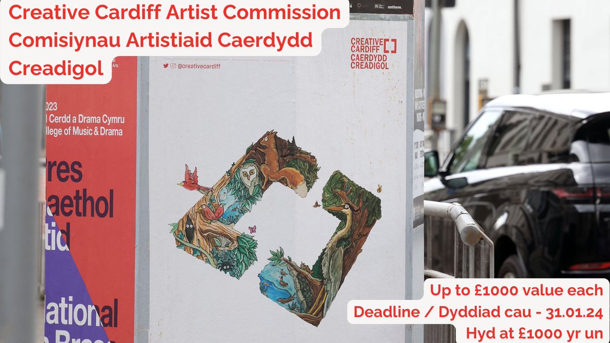 Creative Cardiff, in partnership with Local Authorities in Newport, Monmouthshire and Rhondda Cynon Taf, is currently seeking to commission nine artists to produce a piece of work on the theme of local creativity, community and innovation. 

Find out more: creativecardiff.org.uk/creative-cardi…