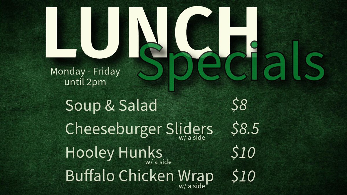 Grab some lunch at The Hooley today! • TheHooley.com