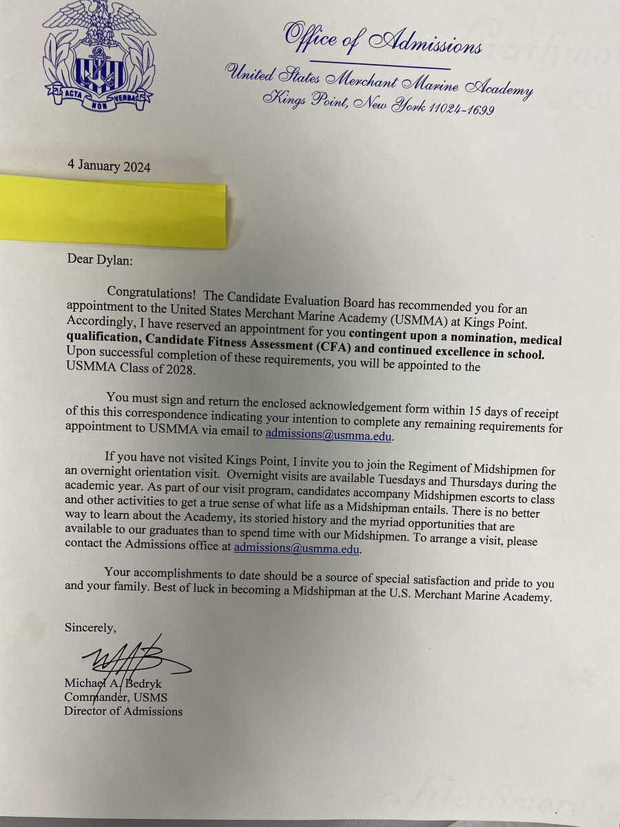 Dylan Kennedy (@73dkenn) on Twitter photo Extremely excited & honored to earn a Letter of Assurance from <a href="/UsmmaO/">USMMA Official</a>!!! #OURAcademy #Opportunities #4for40
<a href="/USMMAFootball/">USMMA Football</a> <a href="/CoachCroall/">Jameson Croall</a> <a href="/CoachPassante/">Harry Passante</a> <a href="/CoachKikel/">James Kikel</a> <a href="/coachbartelFB/">Ryan Bartel</a> Extremely excited & honored to earn a Letter of Assurance from <a href="/UsmmaO/">USMMA Official</a>!!! #OURAcademy #Opportunities #4for40
<a href="/USMMAFootball/">USMMA Football</a> <a href="/CoachCroall/">Jameson Croall</a> <a href="/CoachPassante/">Harry Passante</a> <a href="/CoachKikel/">James Kikel</a> <a href="/coachbartelFB/">Ryan Bartel</a>