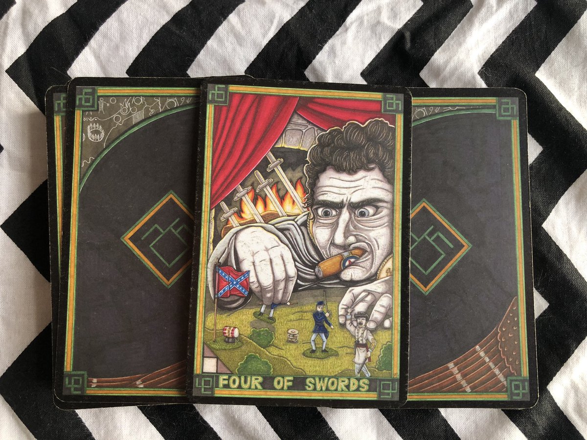 The Four of Swords aka Ben. Work hard, play hard. Whether it’s one or the other or both, it’s now to to rest and recuperate. Try to find some solitude within your mind or in the great outdoors and use this time to reflect not on how far you have to go, but on how far you’ve come.