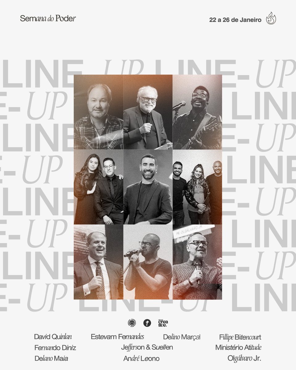 Nossa semana do Poder está chegando e você não pode ficar de fora! Olha quem vai estar com a gente 😍

Venha nos visitar! Tenho certeza que sua vida não será mais a mesma e que o poder de Deus vai impactar a sua vida. 🔥