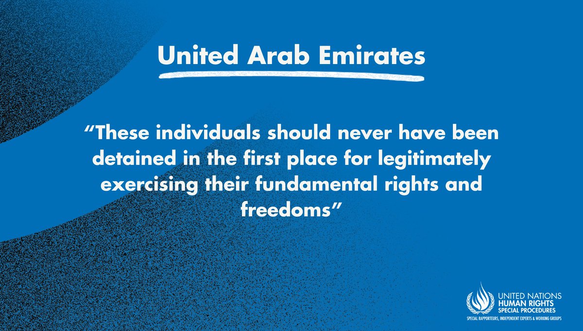 UN experts concerned about trial of 84 civil society activists in the #UnitedArabEmirates who face dubious terrorism charges that could lead to the death penalty/lengthy prison sentences. Urgent call to align counter-terrorism laws with int'l standards. ow.ly/zhst50Qsx5T