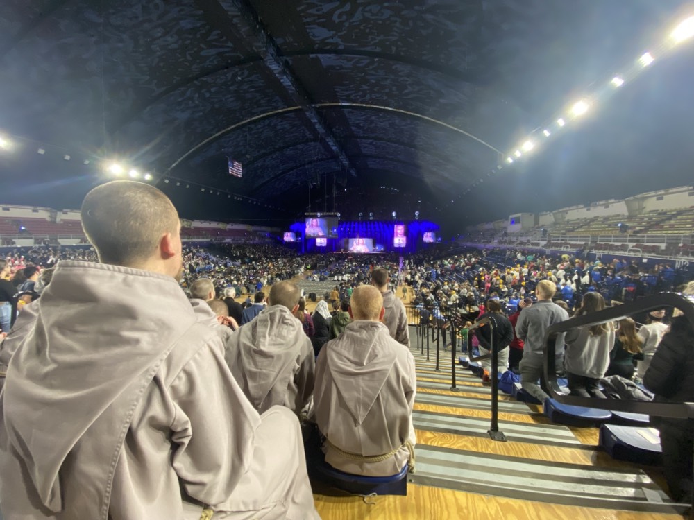 Hundreds gather before the Blessed Sacrament at the second annual Life Fest ahead of the March for Life. #WhyWeMarch #ewtnprolife
