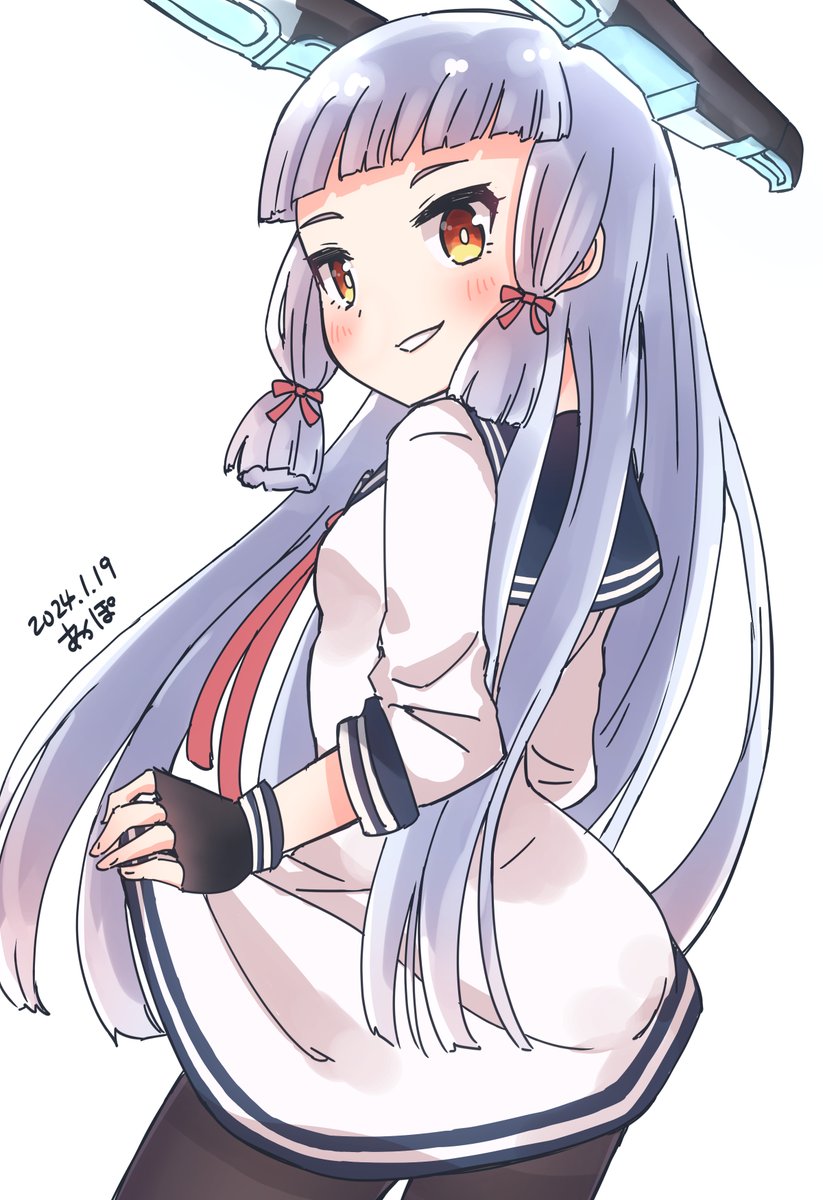 murakumo (kancolle) 1girl long hair solo sailor dress dress pantyhose headgear  illustration images