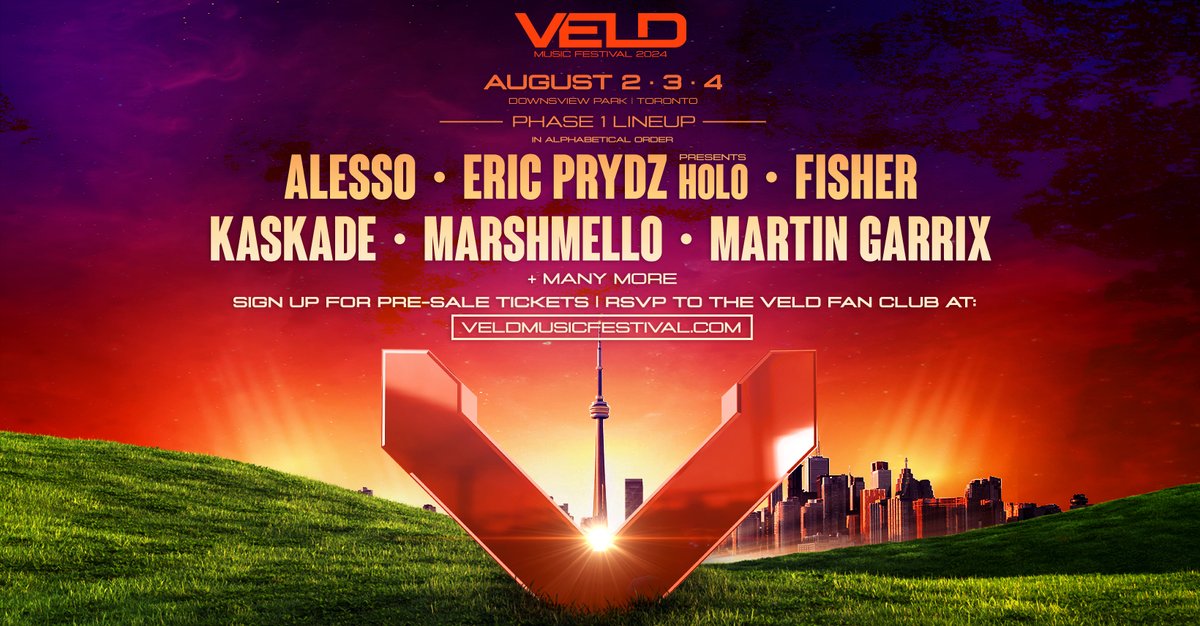 ▽ MEET PHASE 1 OF #VELD2024’s LINEUP ▽ 

Join the VELD 2024 FAN CLUB 🗝️  Here 👉  laylo.com/veldmusicfesti… 
🔸 Lineup Announcements
🔸 Giveaways
🔸 Tickets [Pre-Sale and Early Bird pricing]
🔸 Merch Drops

#VELD2024