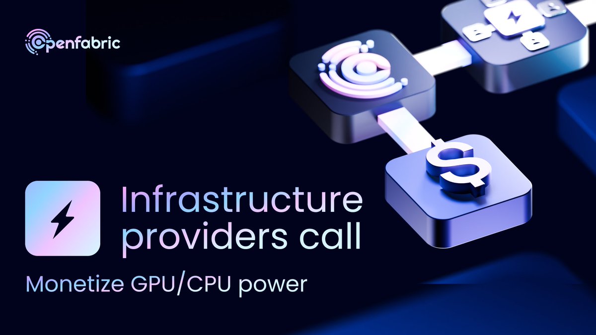 More than 200 GPUs are ready to be part of #Openfabricai 🥳

With #Openfabricai you can get monetized for renting your GPU resources.🤩

Limited spots available! Don't miss the opportunity here:👉 3d1rccg66hm.typeform.com/to/TpmIeFYI

#GPU #infrastructureprovider #Ai