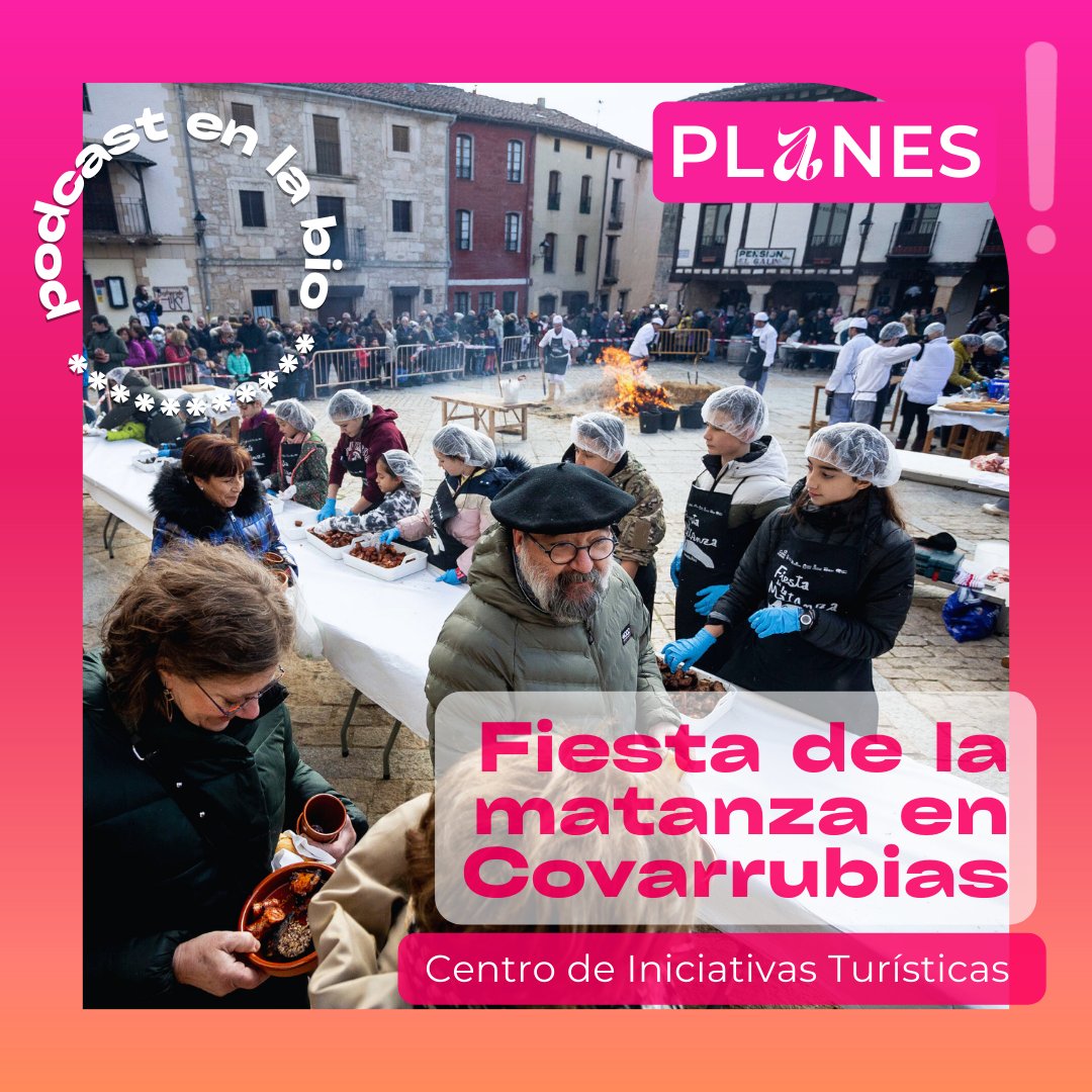 Vive Radio Burgos (@viveradioburgos) on Twitter photo 🍴Entrevistamos a Joaquín Serna, presidente de <a href="/CovarrubiasCIT/">Covarrubias🌾</a>, sobre la fiesta de la matanza en Covarrubias. El evento consiste en exaltar los productos del cerdo mostrando el proceso de la matanza.
📌 ¿Quieres saber más? Escucha el podcast en el enlace
open.spotify.com/episode/0Ak1Zl… 🍴Entrevistamos a Joaquín Serna, presidente de <a href="/CovarrubiasCIT/">Covarrubias🌾</a>, sobre la fiesta de la matanza en Covarrubias. El evento consiste en exaltar los productos del cerdo mostrando el proceso de la matanza.
📌 ¿Quieres saber más? Escucha el podcast en el enlace
open.spotify.com/episode/0Ak1Zl…