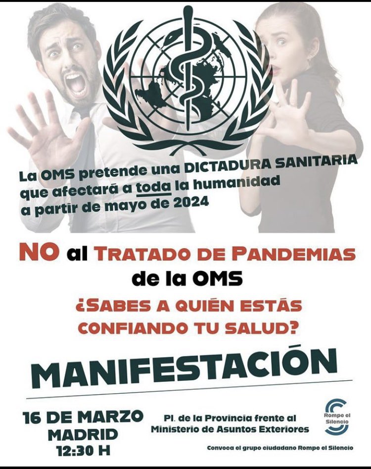 TheGateCat's tweet photo. #OMS #madrid #tratadodepandemias #manifestacion https://t.co/3EysNYeBol