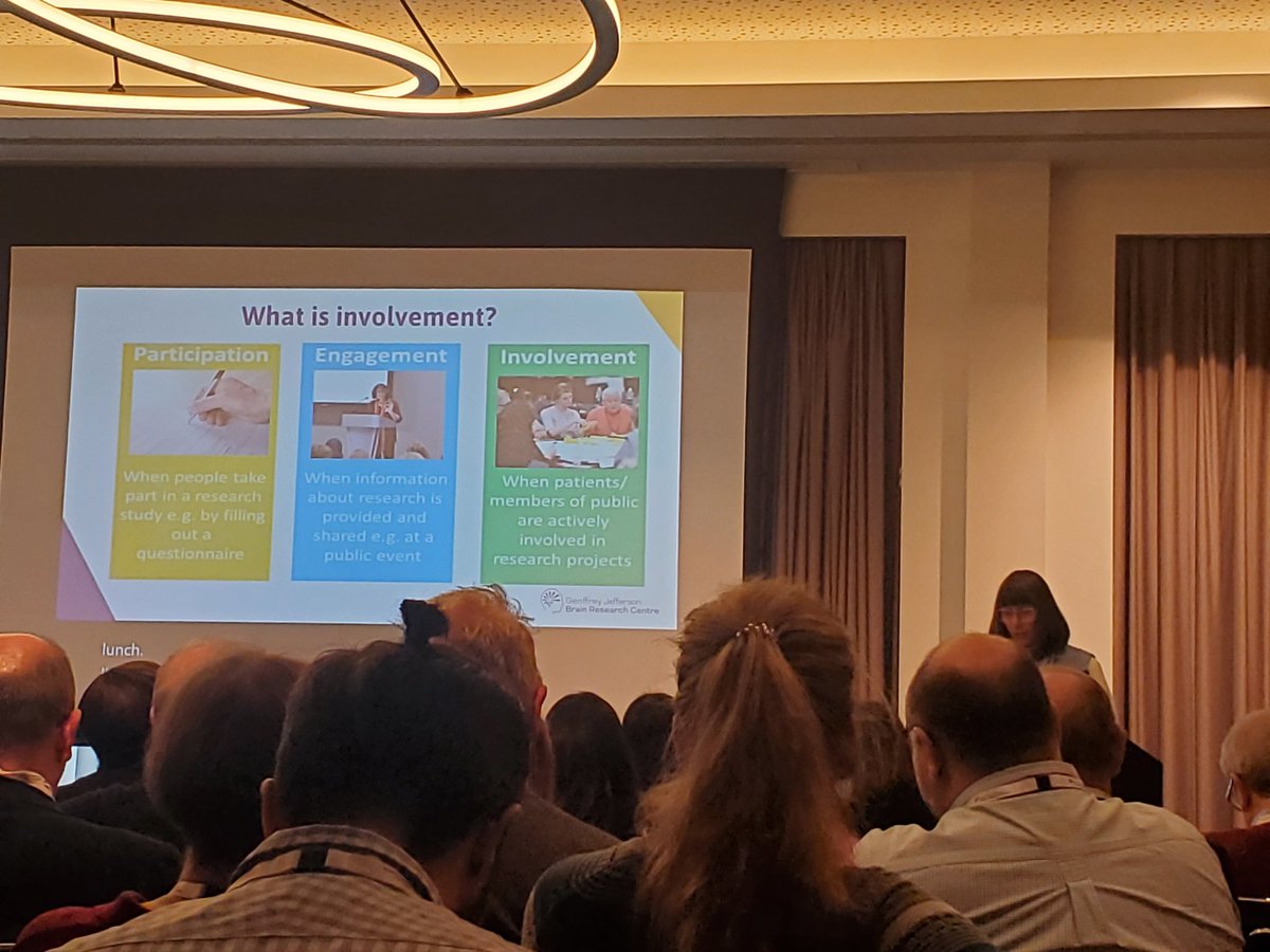 DrPatchwood's tweet photo. Very proud to work with Ann Bamford on #PCPI (patient carer public involvement) in #stroke #research and glad she's had a space to talk at #Jeffshowcase2024 @GJBrainResearch https://t.co/E4hLlAtCCt