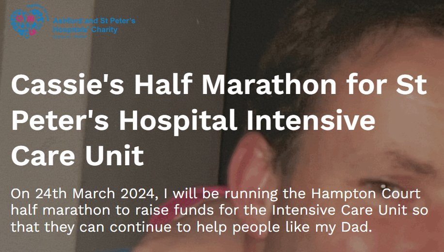 Cassie's Dad suffered a major heart attack. She is running the Hampton Court half marathon to raise funds for the ICU unit that took care of her Dad, so that they can continue to help people like her Dad. Read her story: asphfundraisingchallenge.heroes.help/campaigns/Cass…