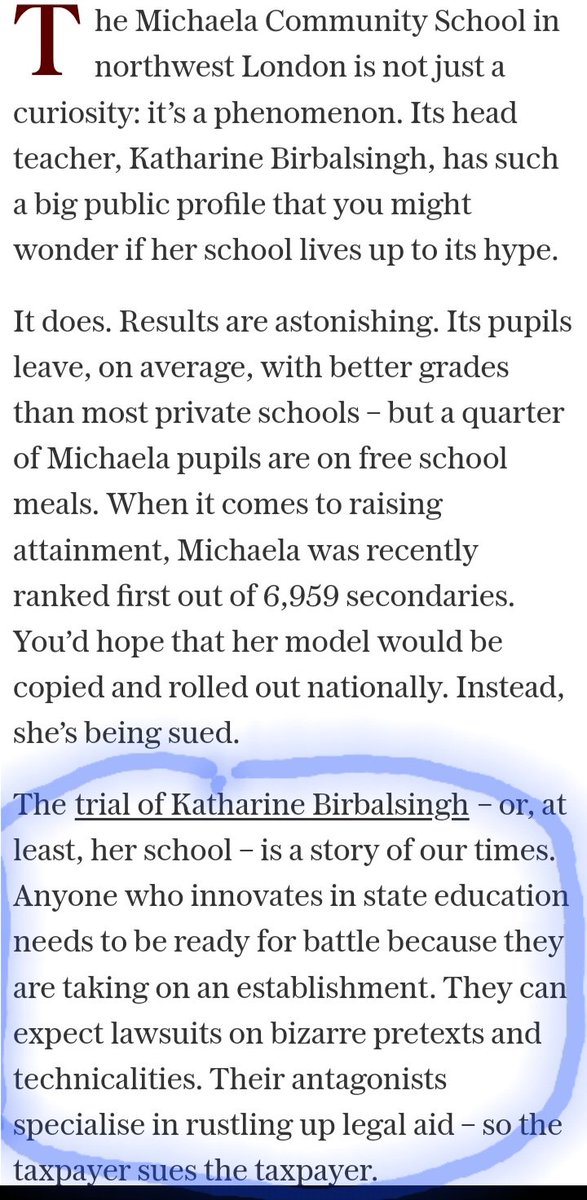 The Telegraph has story* on disturbing case of a school being sued by ONE pupil. But the ROOT of this #Anglophobic action is that Muslim parents on low income were chosen so they can use #legalaid and a solicitor linked to #CherieBlair: READ AND WORRY!
*
telegraph.co.uk/news/2024/01/1…