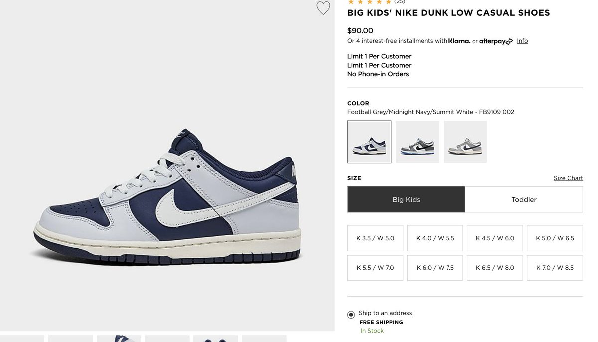 finishline dunk low