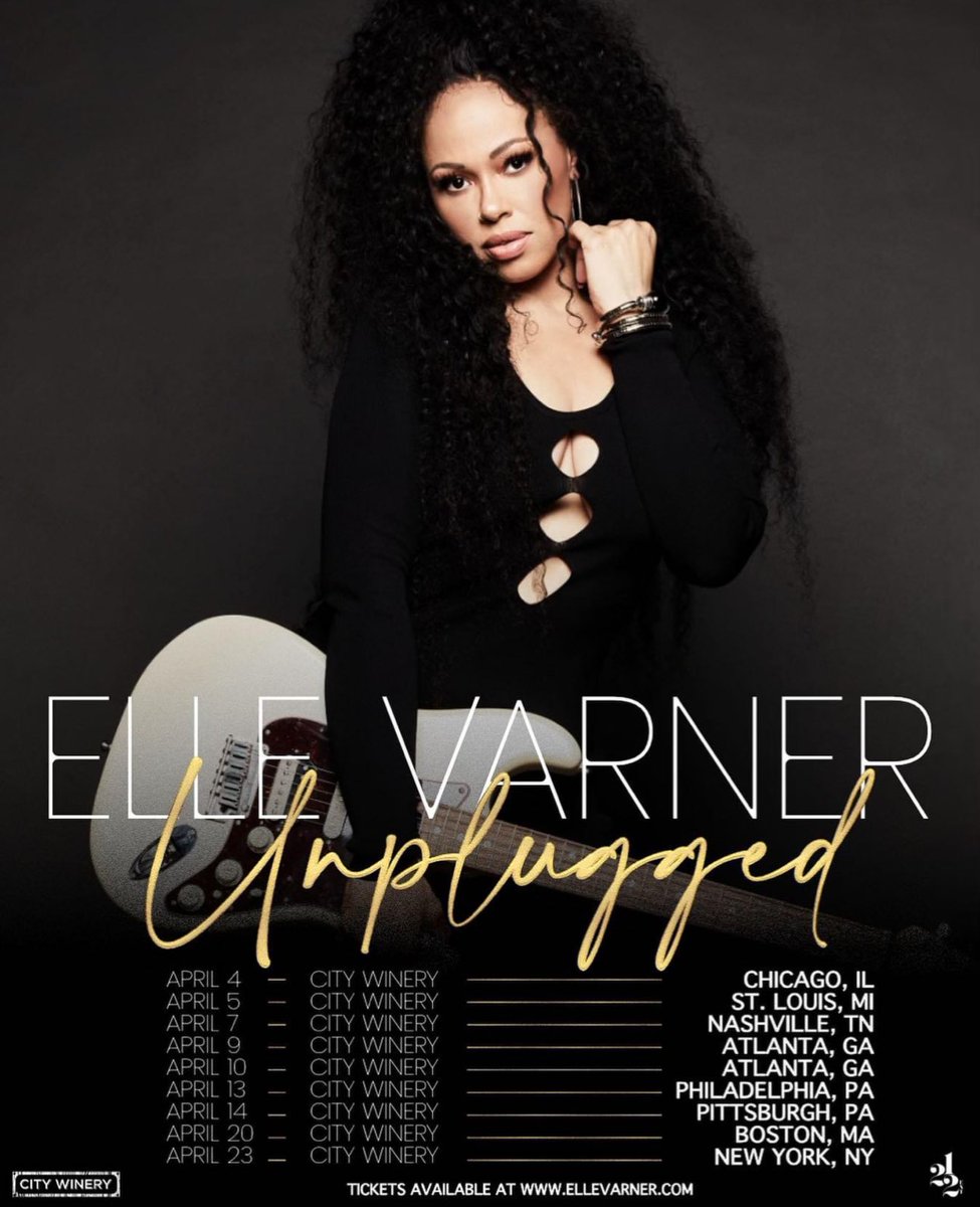 🚨 Tah-Day is the day!! Get your tickets  #Chicago #StLouis #Nashville #Atlanta #Philadelphia #Pittsburgh #Boston #NewYork check your dates!! #ElleVarner is coming #Unplugged to a #CityWinery near you!! Come out &amp; enjoy some good #wine #conversation and #music. #AllThingsElleV 🤍