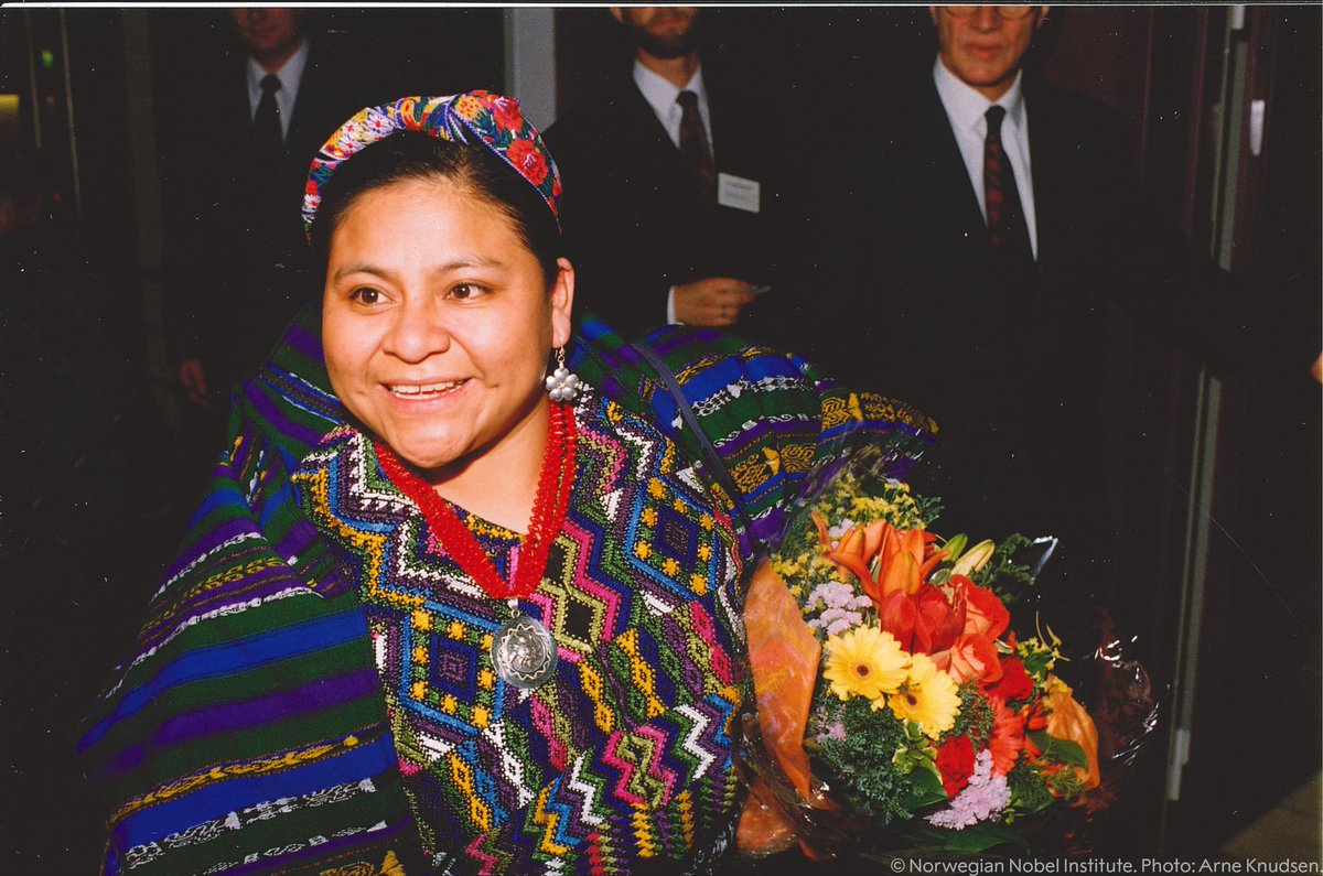 In 1992 when the west celebrated 500 years since Columbus reached America, the Guatemalan indigenous woman Rigoberta Menchú Tum received the #NobelPeacePrize, highlighting that the European discovery of America entailed the extermination and suppression of indigenous people.