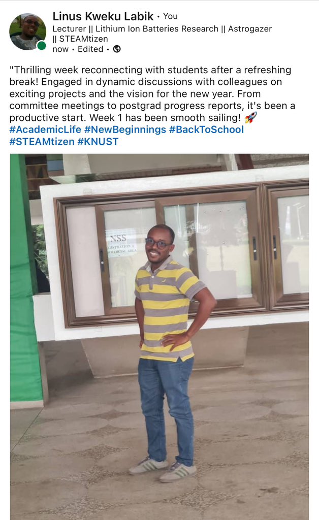 kwekulabik314's tweet photo. #knust #steamtizen https://t.co/0YsrtuPr1A