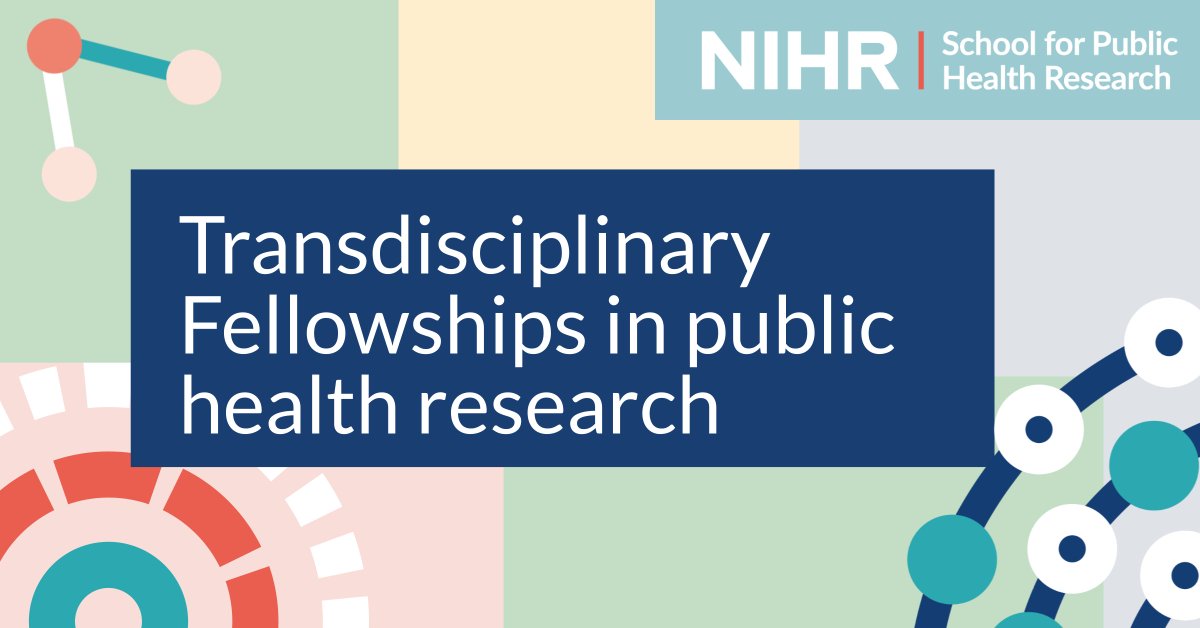 Applications are now open for our Transdisciplinary Fellowships in #PublicHealth research. Available for up to 24 months, the fellowships are for those currently working outside of public health but who would like to move into public health research ➡️sphr.nihr.ac.uk/transdisciplin…