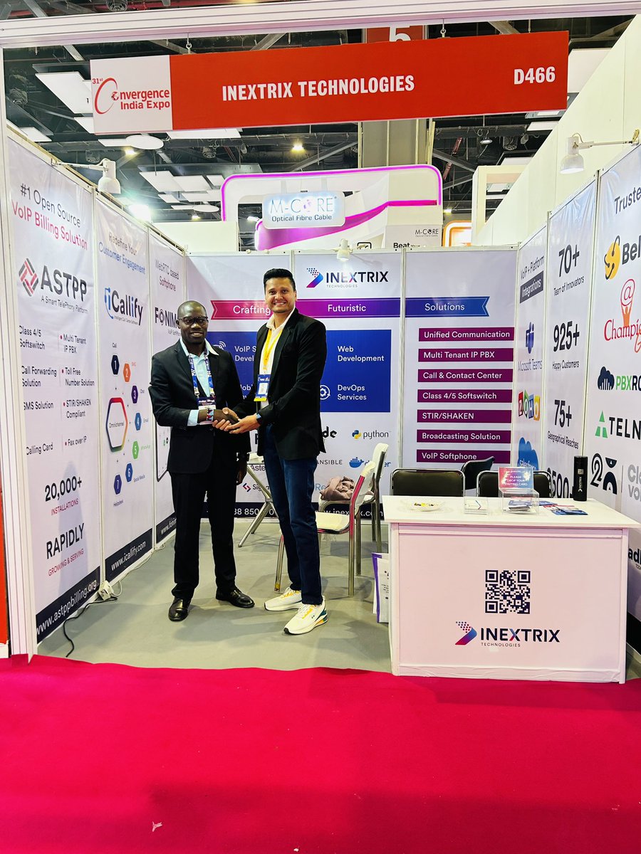 arpitrmodi's tweet photo. It was wonderful to be at 31st Convergence India Expo @Convergenc with team @Inextrix

Everytime it is an unique experience to meet like-minded people, existing clients and new prospects. 🚀

#ConvergenceIndia #Inextrix #ConvergenceExpo #CISCI2024 https://t.co/N7JiEigsB6