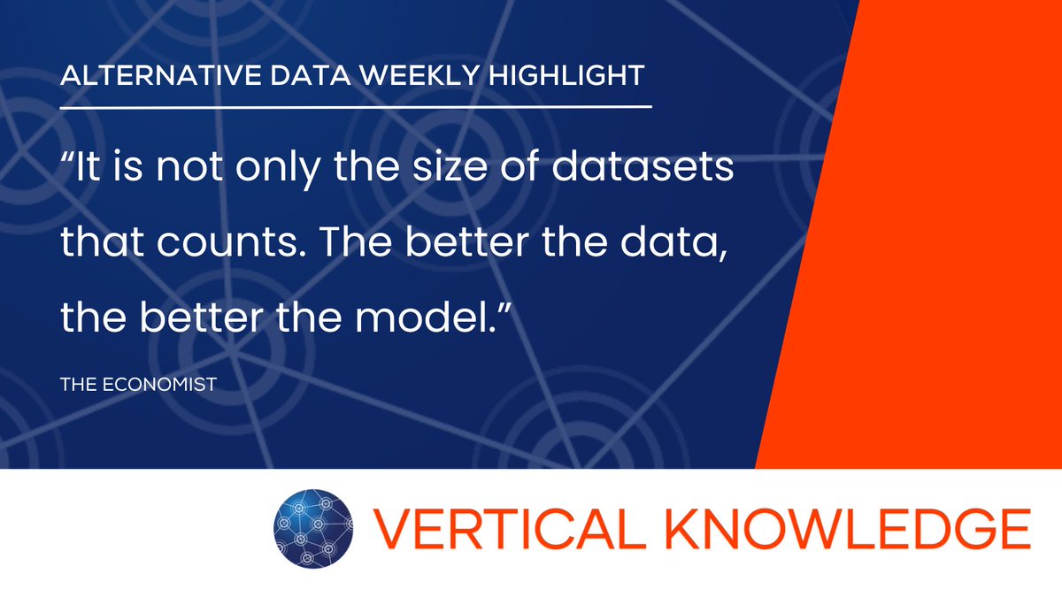 In this week's Alternative Data newsletter, <a href="/VK_Data/">Vertical Knowledge</a> data expert @johnfarrall highlights the industry’s growing demand for larger data models and thus the obstacles facing #data companies <a href="/TheEconomist/">The Economist</a>
#alternativedata #publicdata 
hubs.ly/Q02h1qPb0