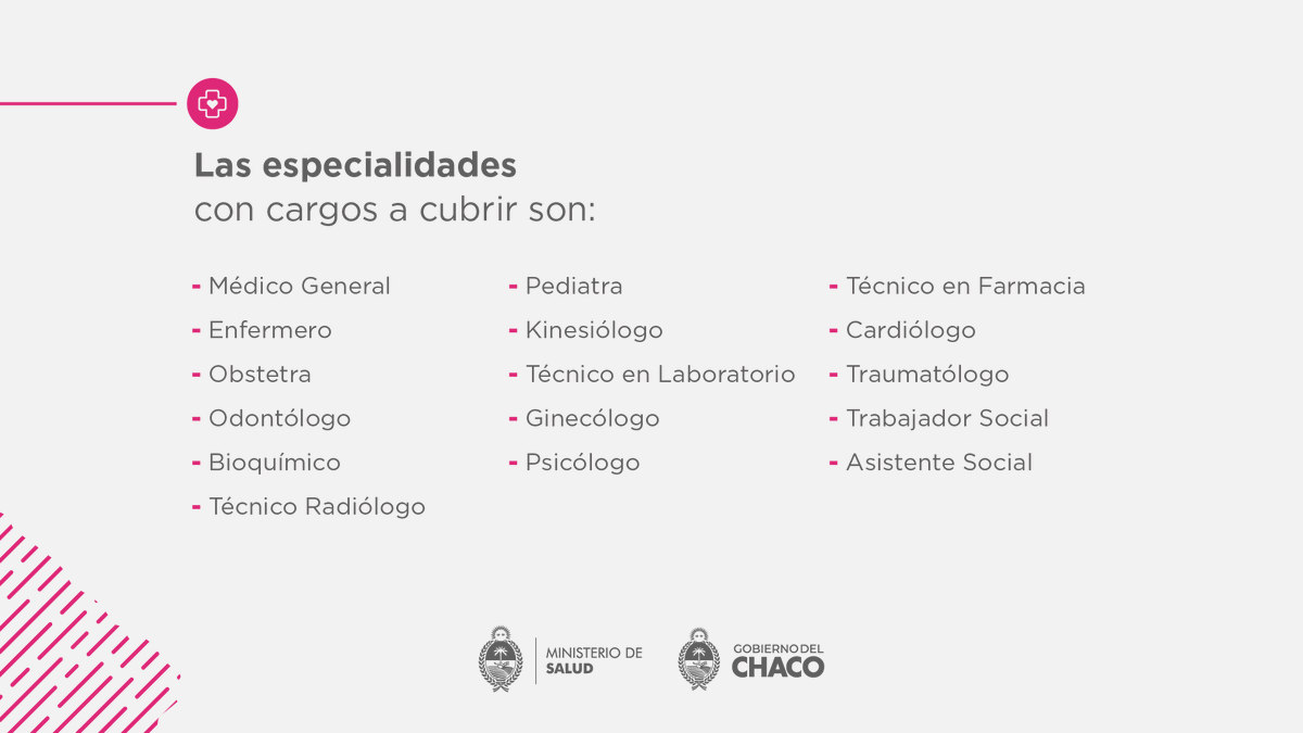¡Convocatoria abierta! 

#salud #chaco