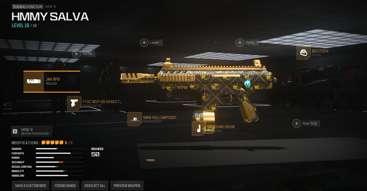SalvaXVII's tweet photo. Here's the UPDATED SMG META for Warzone 3, Szn One 😈   

The only four guns you should be using after Patch...  
• HMR 9 
• Striker 9  
• WSP Swarm  
• Striker https://t.co/ZnJlGpDE2I