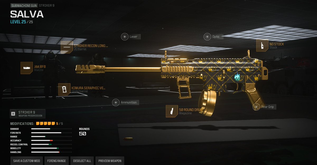 SalvaXVII's tweet photo. Here's the UPDATED SMG META for Warzone 3, Szn One 😈   

The only four guns you should be using after Patch...  
• HMR 9 
• Striker 9  
• WSP Swarm  
• Striker https://t.co/ZnJlGpDE2I