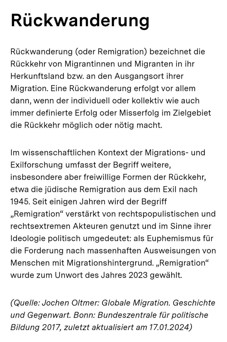 Remigration / Rückwanderung