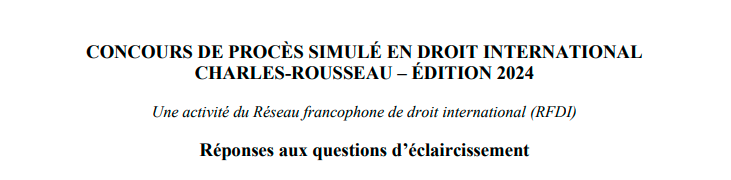 Les réponses aux questions d'éclaircissement sont désormais accessible sur la page de l'édition 2024 !

rfdi.net/edition-en-cou…

#ConcoursRousseau2024