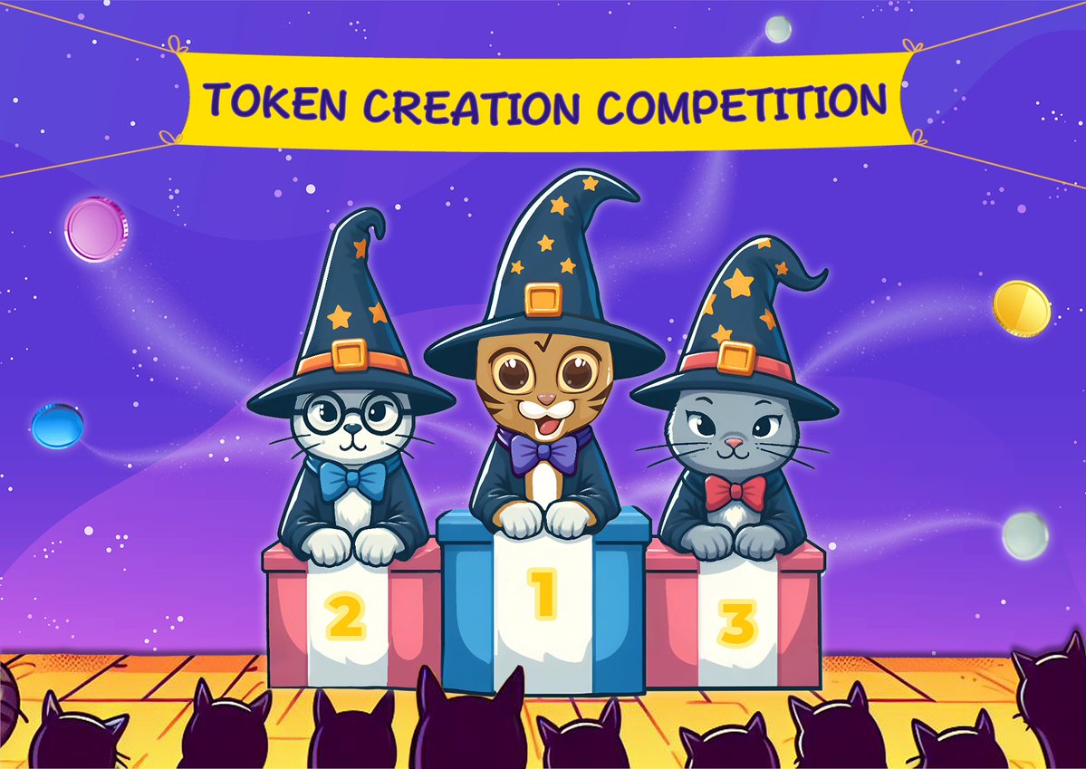 Unleash your project founder skills!🌟 Join the token creation competition starting today! Dive into the world of tokenomics & entrepreneurship, and the opportunity to win BIG!🎉 The token with the highest % increase in volume, market cap, and social following takes home 10,000…