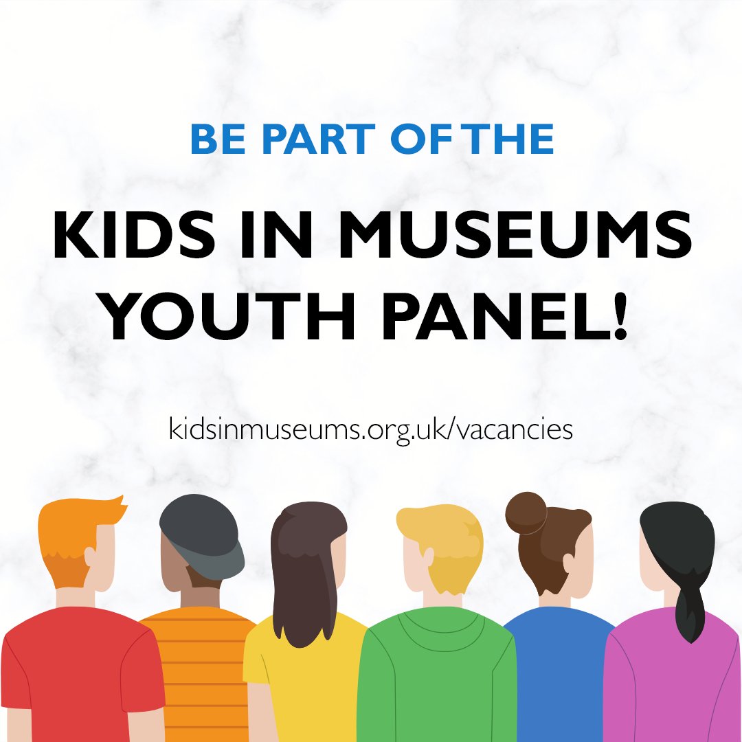 Aged 16-25 &amp; want a new challenge? We're looking for new members for our #KidsInMuseums Youth Panel.

The group of ~10 members from across the UK meet every month on Zoom. They share their views, contribute to our programmes &amp; develop their own projects 👉bit.ly/2qEXeqY