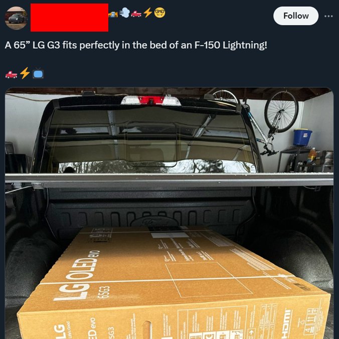 Average truck owner: You don't understand. Unlike you, I'm a working man, and I need a high-torque battering ram to get the job done.

The job: