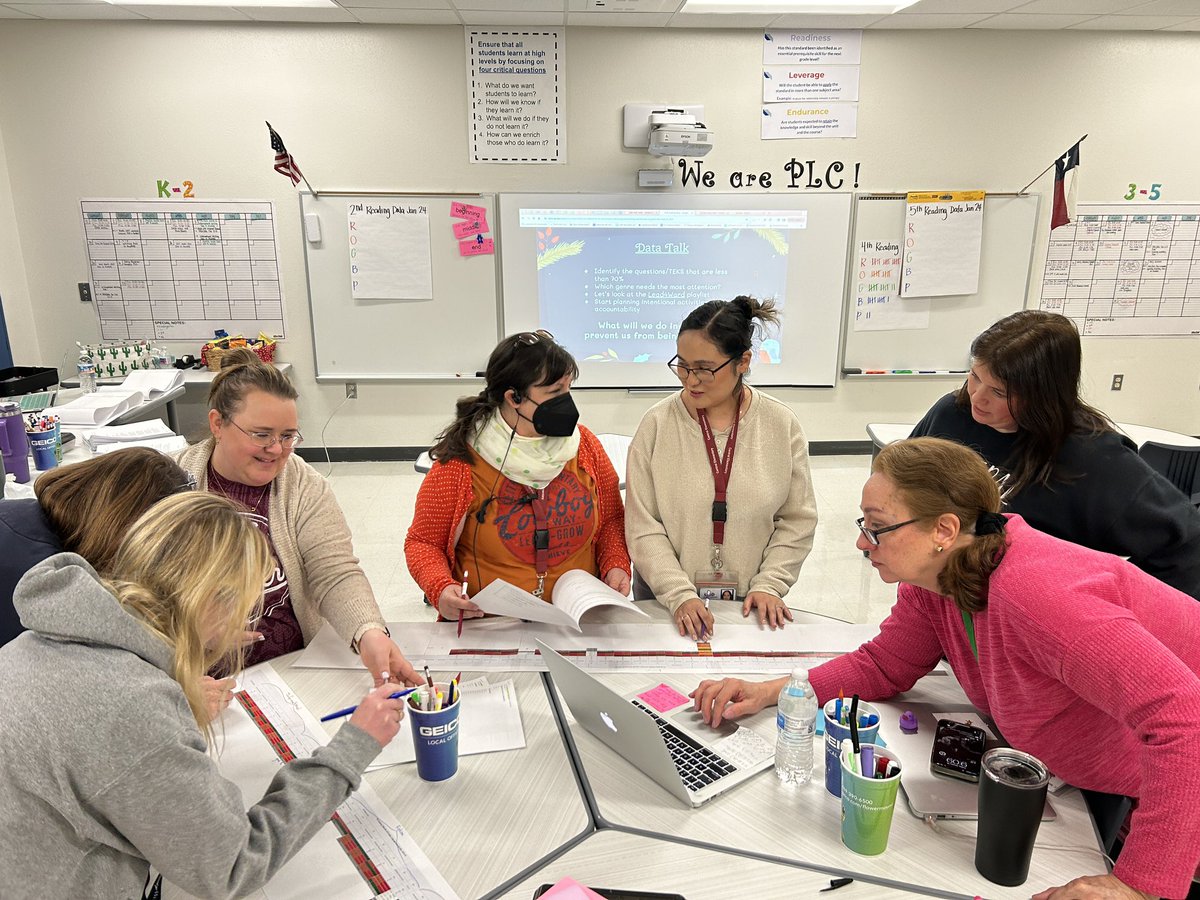 4th grade team digging in to RLA data. Deep thinking going on as they plan for meeting student needs. @Central_ES @KristenVFisher @MarisolAnguita