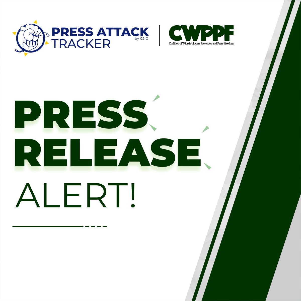 The CWPPF condemns the recent actions of @PoliceNG in Abia State on 17th January, who forcefully stormed @abnonlinetv studio and arrested a guest, Udensi Donald, during a live programme. Read the full press release here: thecjid.org/coalition-for-…