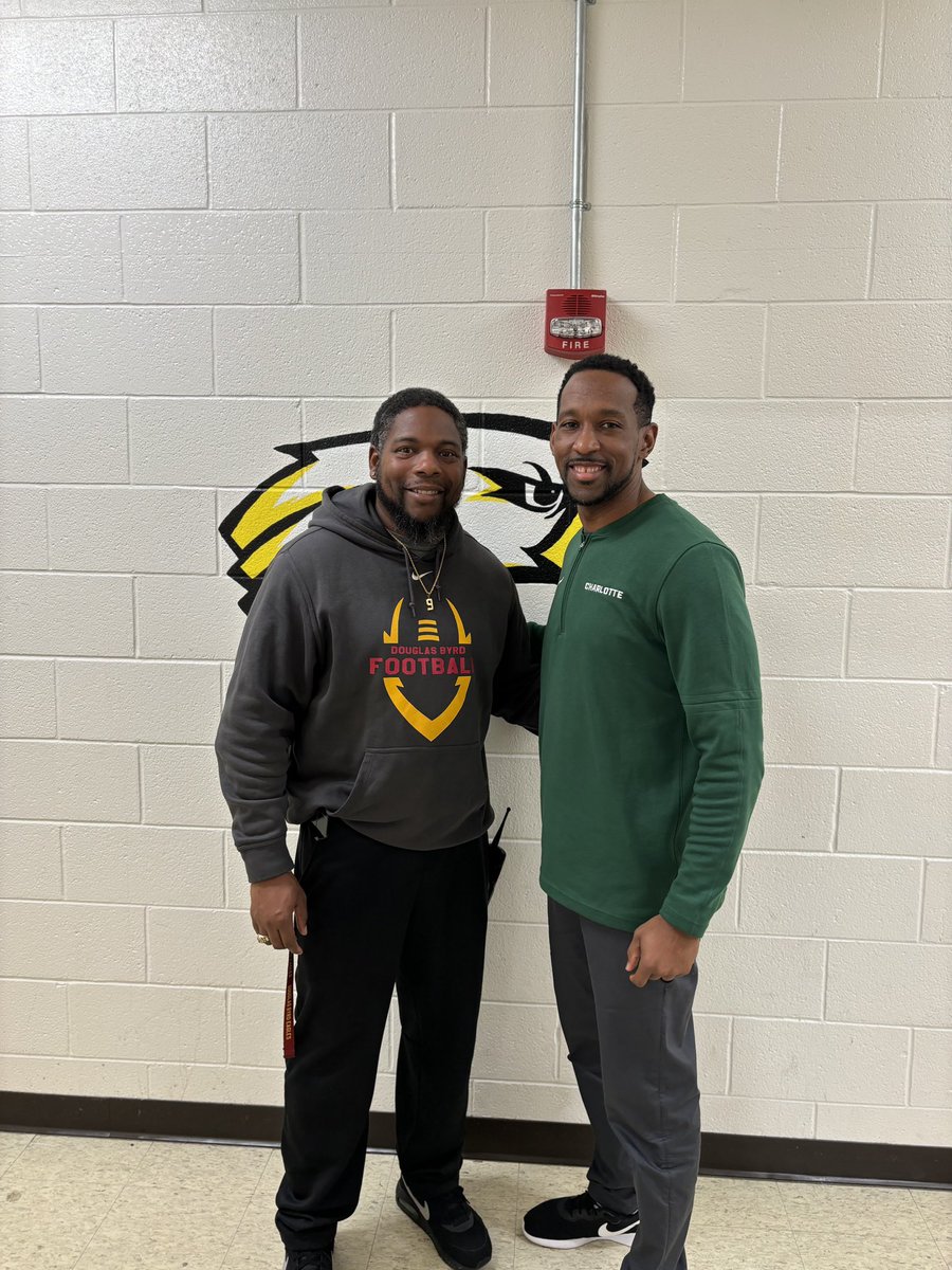 Douglas Byrd Football (@dbyrd_football) on Twitter photo We appreciate <a href="/CoachJMSanders/">Justin Sanders</a> and <a href="/CHARLOTTEFOOTB1/">CHARLOTTE FOOTBALL</a> for coming to the nest and checking in on our student/athletes. We appreciate <a href="/CoachJMSanders/">Justin Sanders</a> and <a href="/CHARLOTTEFOOTB1/">CHARLOTTE FOOTBALL</a> for coming to the nest and checking in on our student/athletes.
