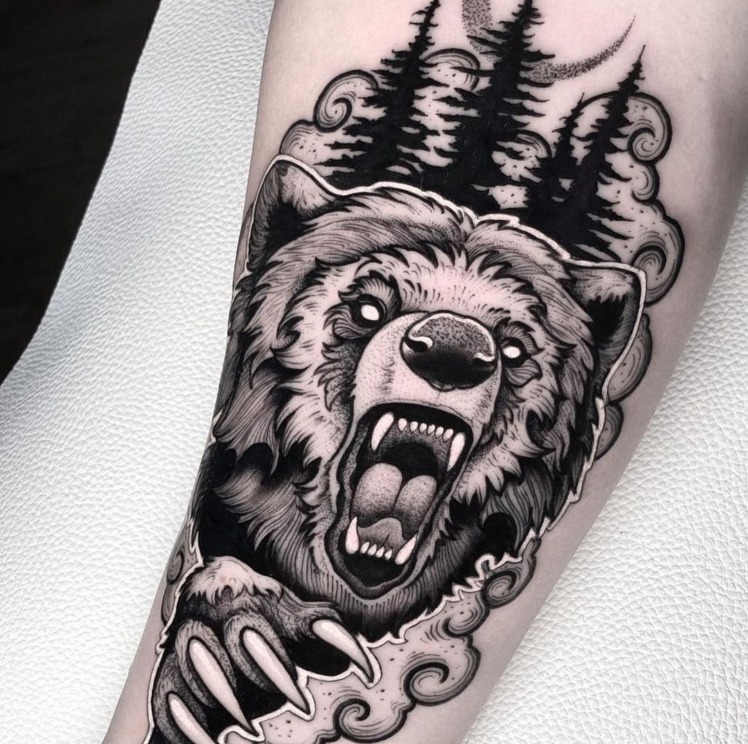 Aggregate 147+ bear tattoo sketch latest