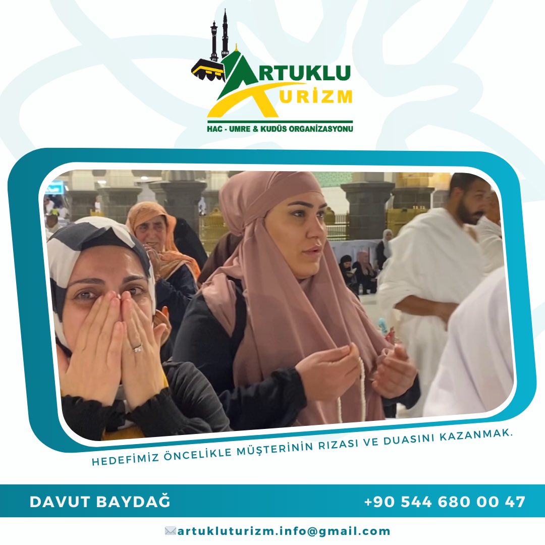 10 Ocak Grubu Kabe’yi İlk Görüşleri
-
Artuklu Turizm Hac-Umre &amp; Kudüs Organizasyonu
-
“Hedefimiz Öncelikle Müşterinin Duası ve Rızası Kazanmak.”
-
#mardin #kabe #mekke #medine #islam #umre #zemzem #dargeçit #nusaybin #kızıltepe #ömerli #midyat #derik #mazıdağı #yeşilli #artuklu