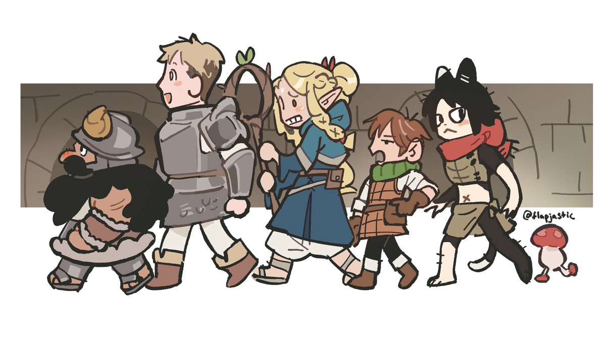 ライオストーデン ,マルシル 「laios' party #dungeonmeshi」|oh bop oh frickのイラスト