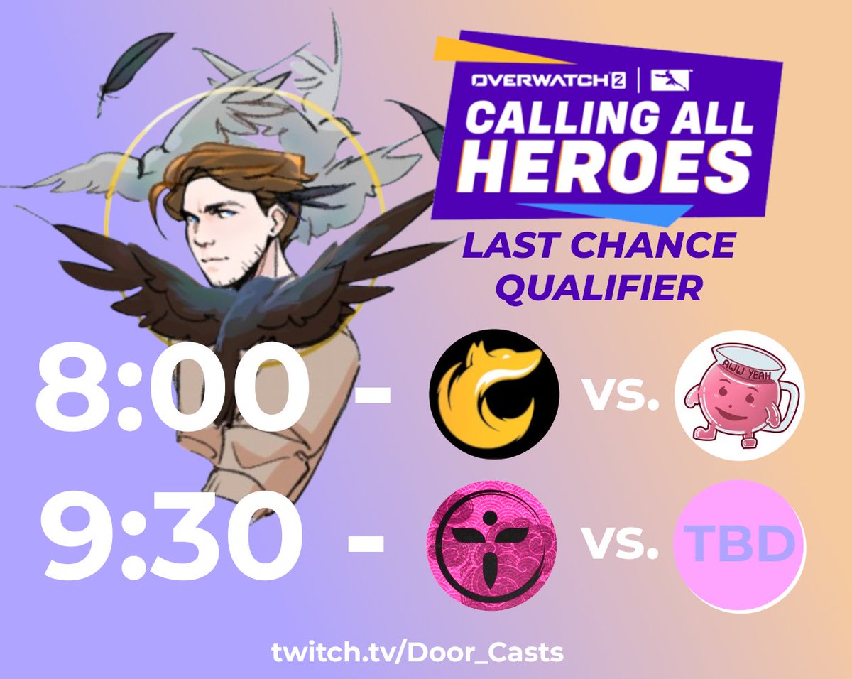 Found out there isn't a stream for CAH Last Chance Qualifier... SO WE'RE RUNNING IT OUR WAY THIS WEEKEND. BRING YOUR CATS, FISH, AND LOVE FOR THESE TEAMS AND LETS GIVE EM WHAT THEY DESERVE!!! Today's Schedule: 8PM est: @Inarizaki_GG vs @AWWYEAHOW 9:30 est: @ShikigamiOW vs TBD